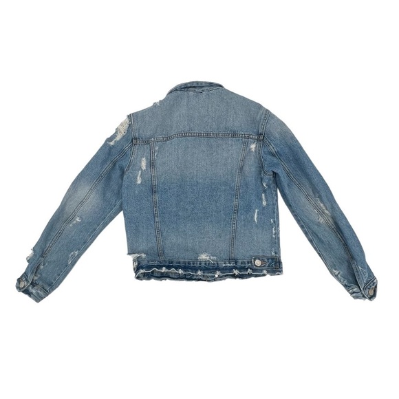 Zara Trafaluc Denimwear Distressed Jean Jacket Size M Women's - Picture 3 of 5